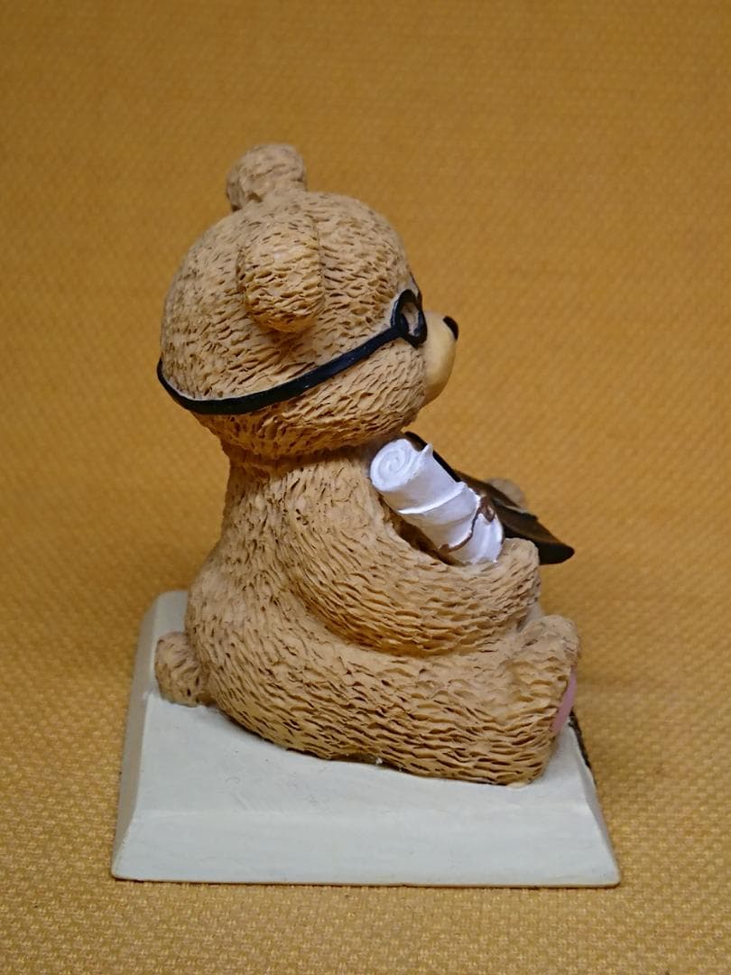 クマ　テディベア　彫像　オブジェ　置物　インテリア　工芸品　美術品　A3366