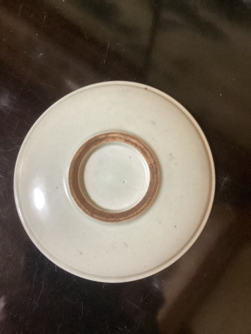 初期伊万里　染付帆船山水文　江戸期七寸皿
