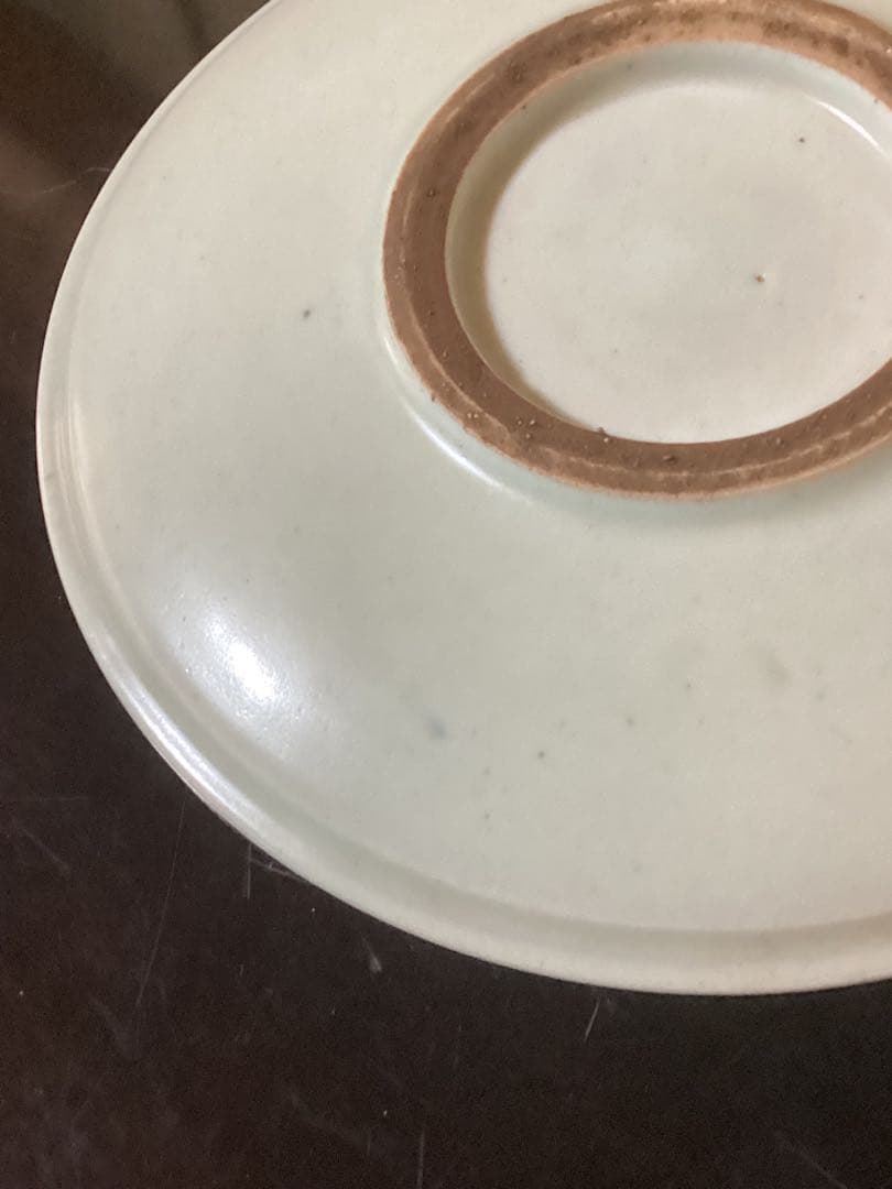 初期伊万里　染付帆船山水文　江戸期七寸皿