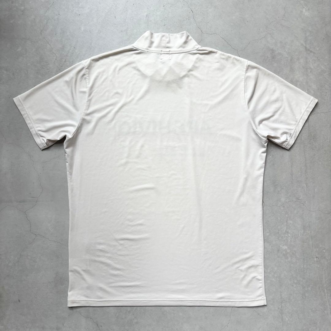 ARCHIVIO アルチビオ モックネック半袖Tシャツ ロゴプリント ストレッチ