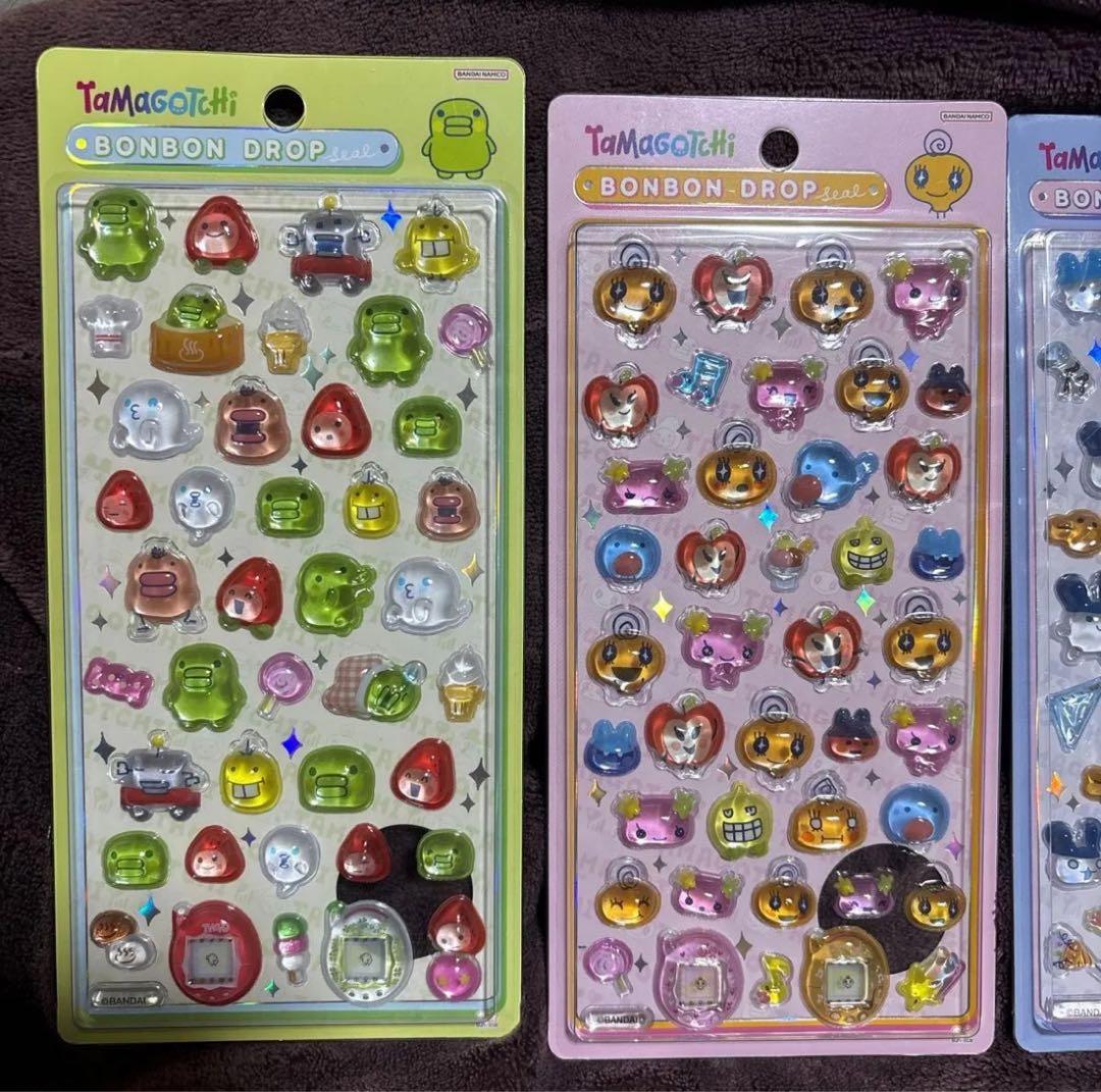 正規品　たまごっち　ボンボンドロップシール　まめっち　みみっち　くちぱっち　4種
