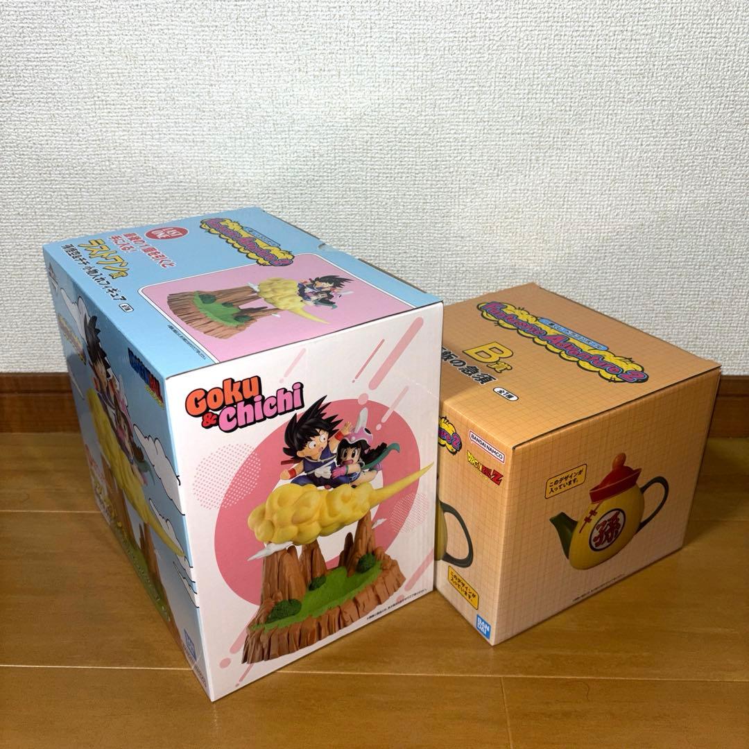ドラゴンボール 一番くじ ラストワン賞 孫悟空＆チチ 小物入れフィギュア 急須