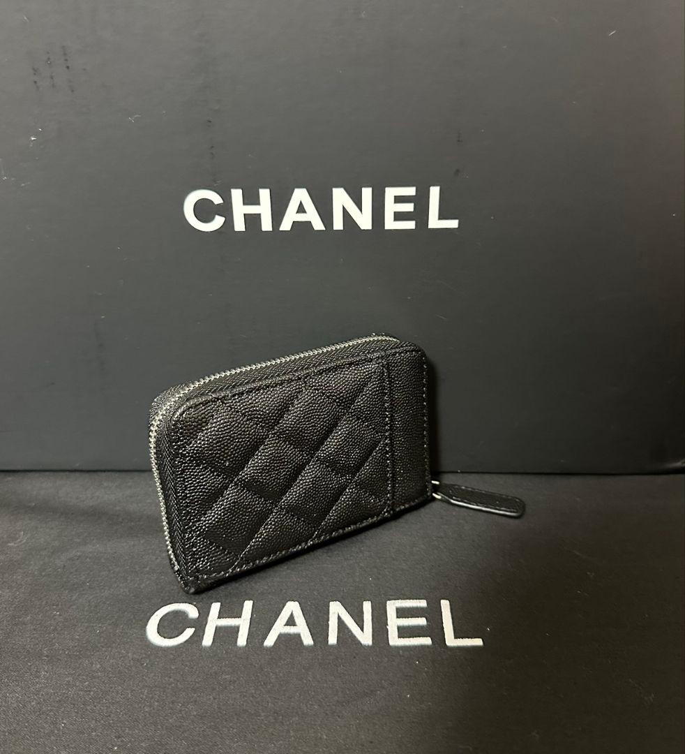 CHANEL キルティングレザー フラグメントケースケースブラック
