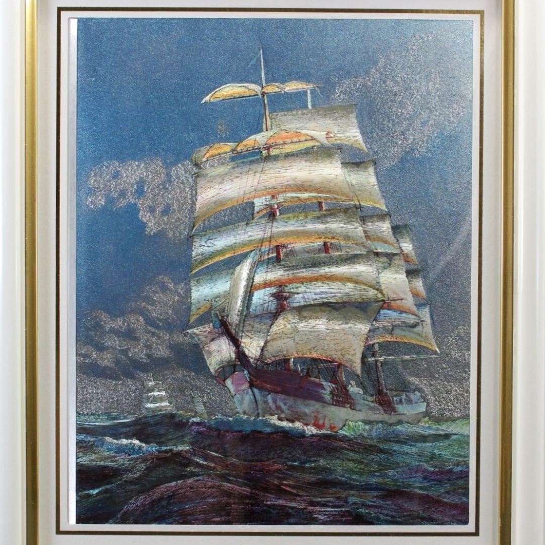 【豪華額付き】帆船・⭐アルミ⭐ 複製画/英国製