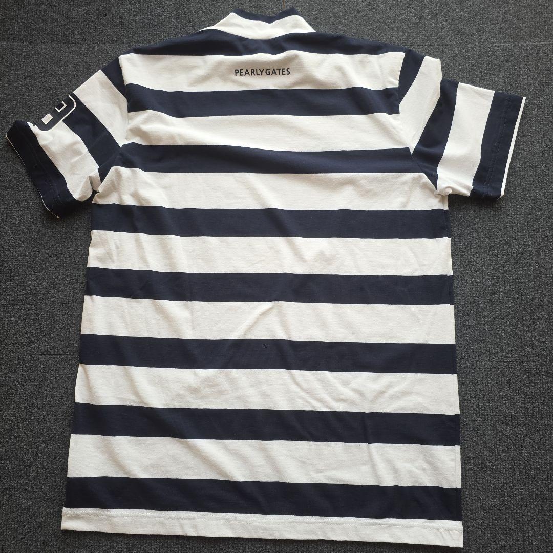 PEARLY GATES ストライプモックネックシャツ
