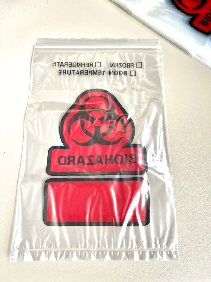 米軍放出未使用品BIOHAZARD バイオハザード ジップバッグ1000枚セット