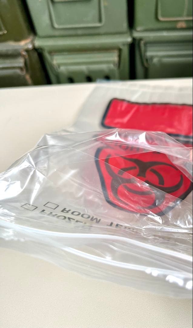 米軍放出未使用品BIOHAZARD バイオハザード ジップバッグ1000枚セット