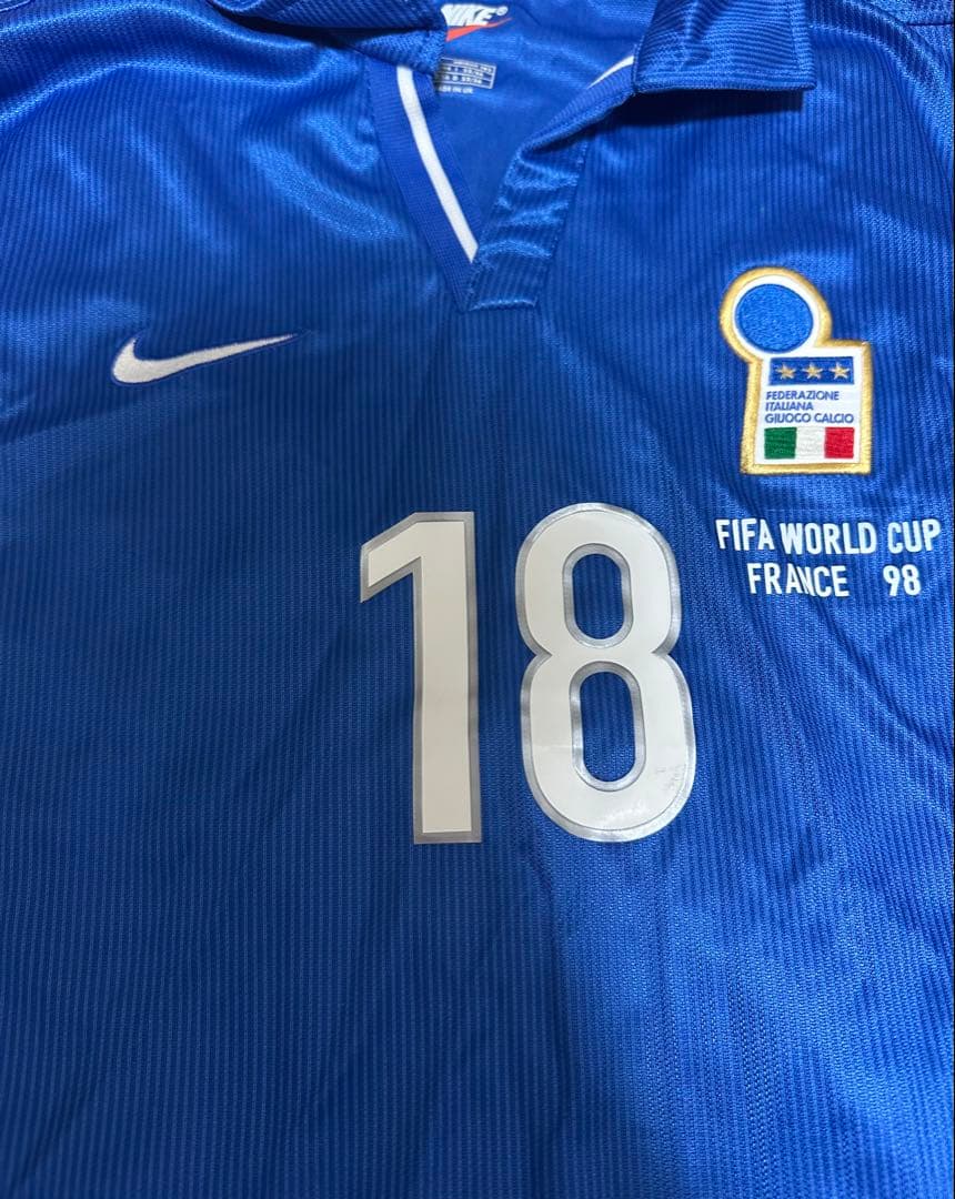 【国内正規品】98 イタリア代表 ロベルト バッジョ半袖 当時物レプリカ