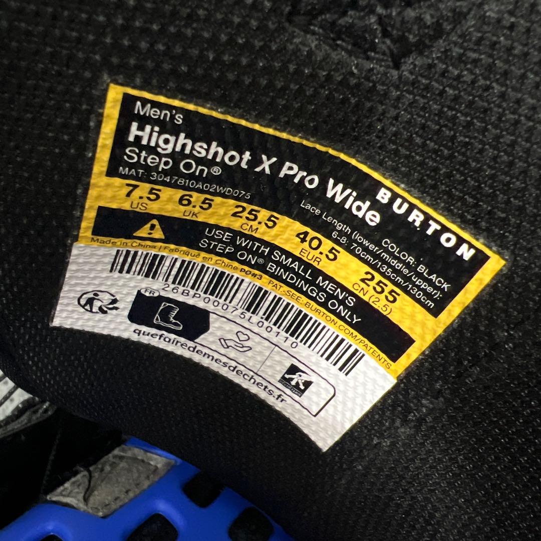 １回使用 BURTON Step On Highshot X Pro Wide