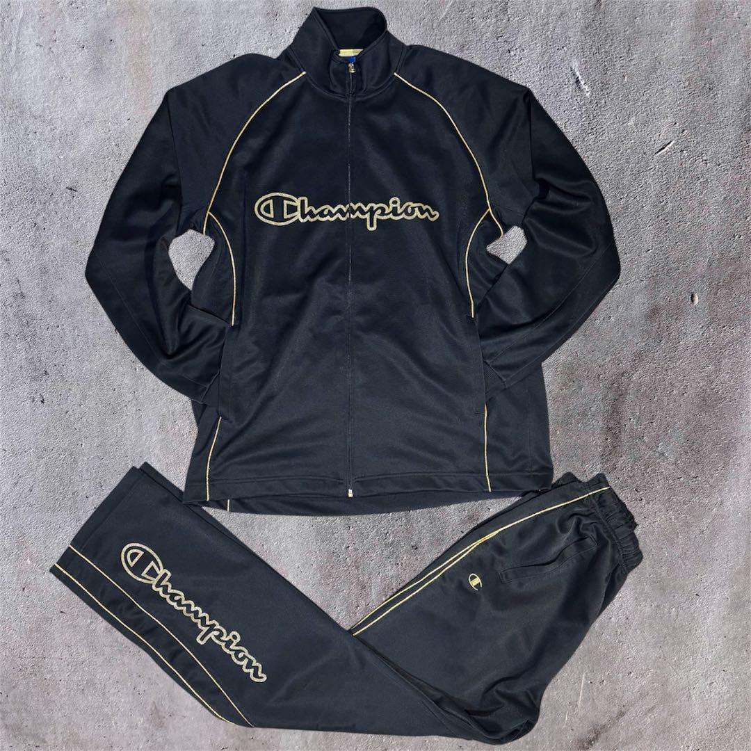 00s 【Champion】 Gold Logo セットアップ Y2K L