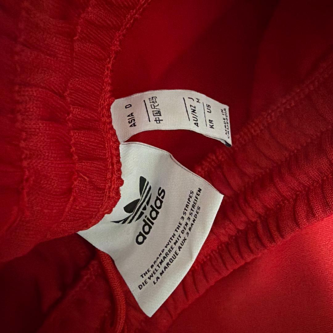 adidas レッド ジャージ上下セット Lサイズ