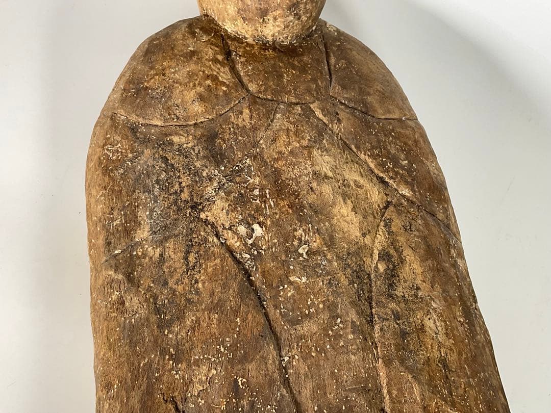 古い木彫仏　民間仏　木地師　地蔵　民藝　仏像　仏教美術　高さ約40cm