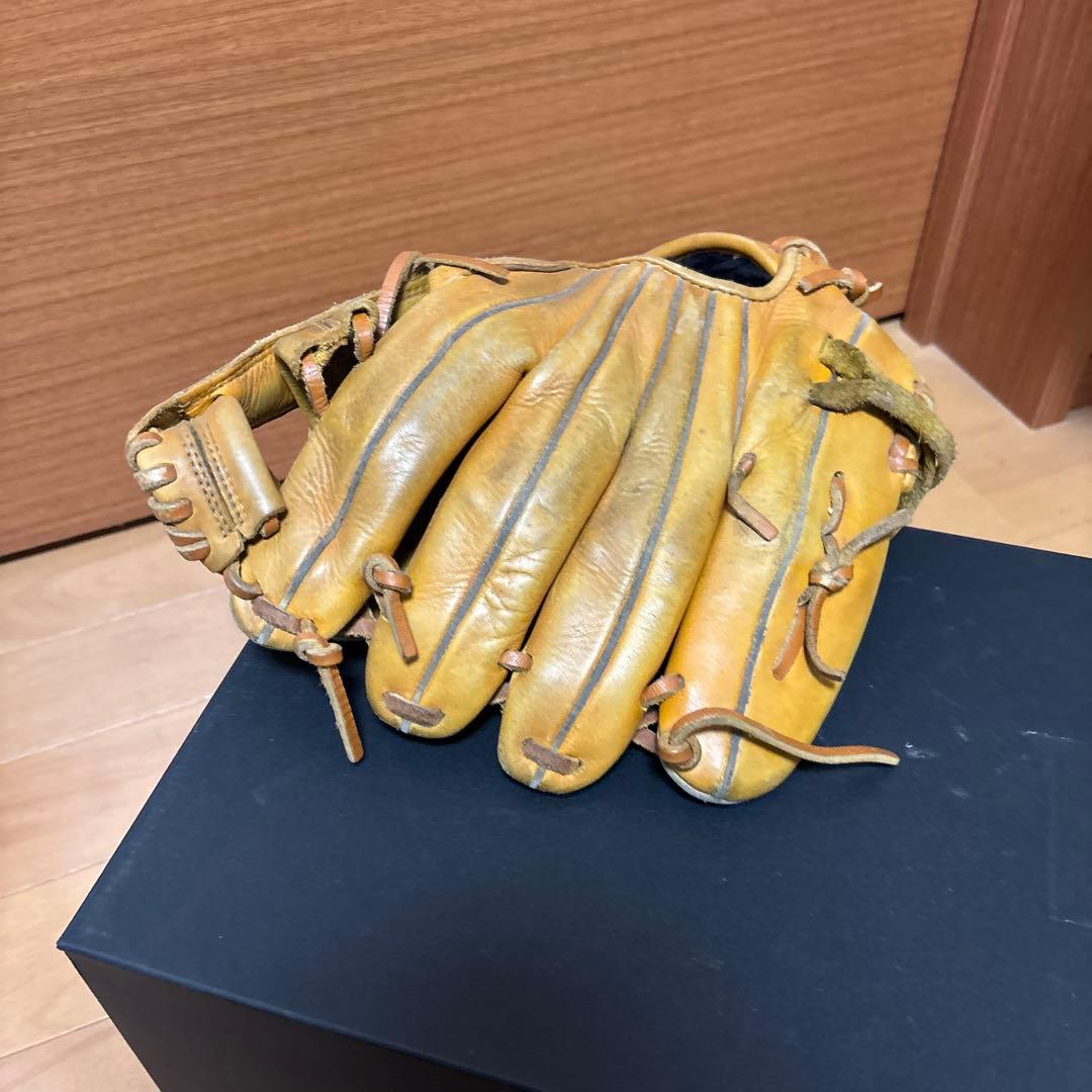 ZETT軟式野球グローブ イエロー レザー