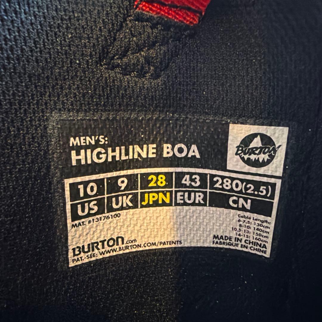 ま*ん様 BURTON HIGHLINE BOA 28cm