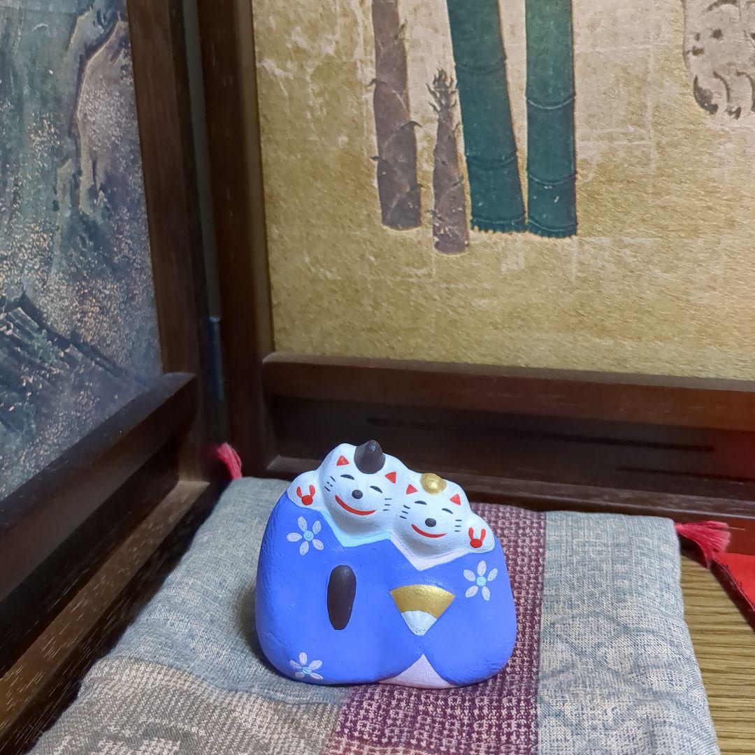 激レア品❤️窯出し猫❤️工房輪葉葉　お雛様猫