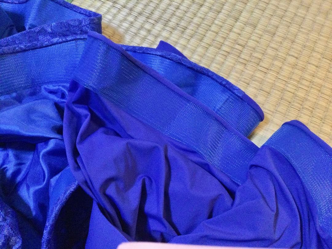 新品社交ダンスドレス　ブルー　ラインストーン付き　M~Lサイズ