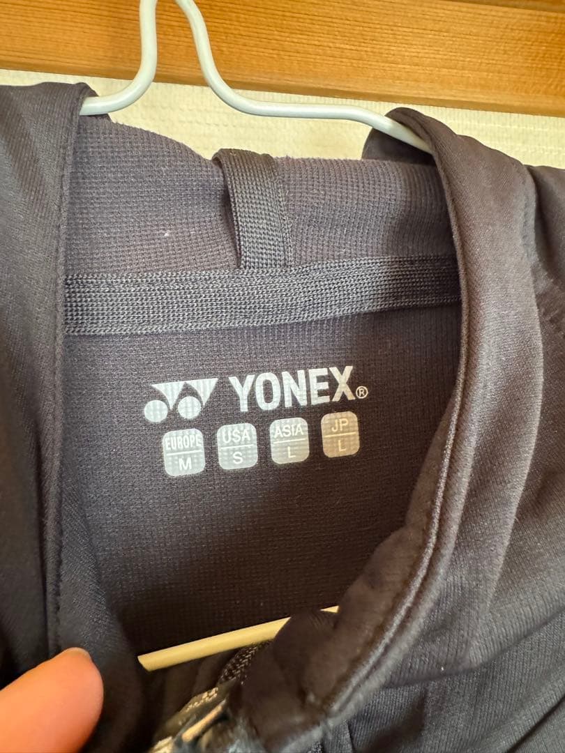 YONEX フルジップ フード付き テニスウェア L 黒
