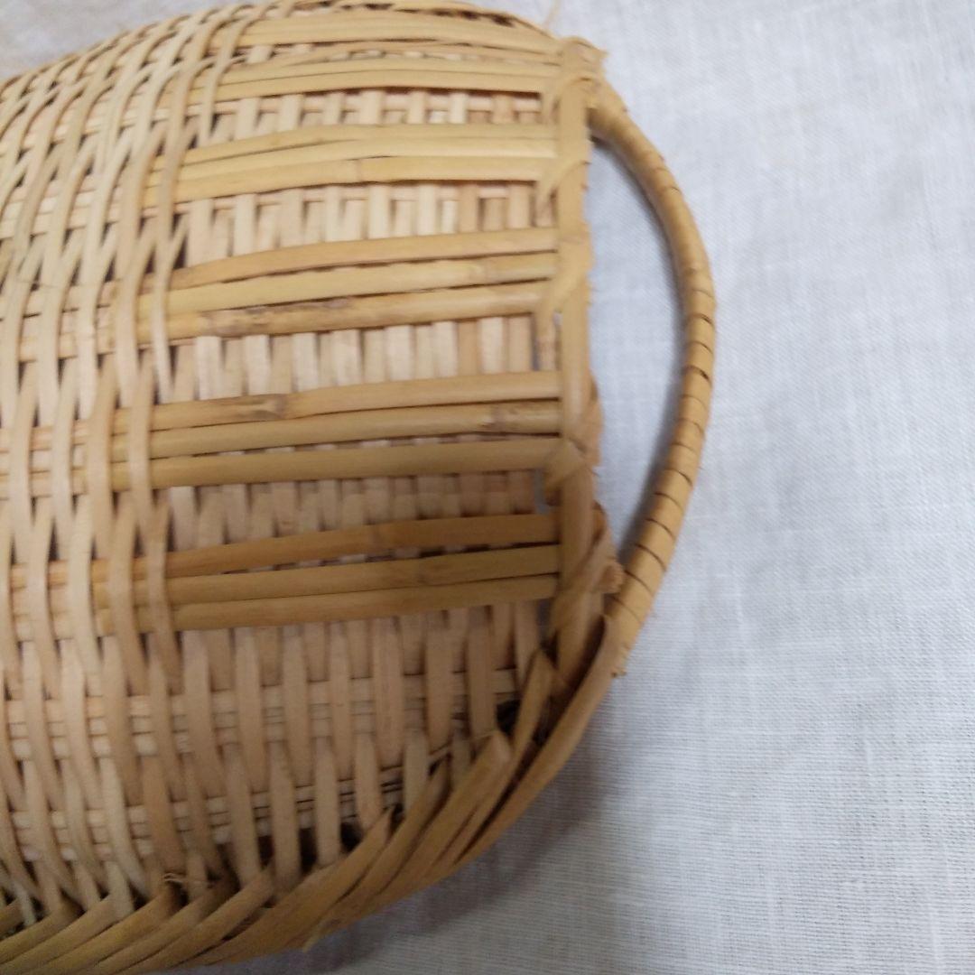 最終値引価格～2 /28迄松野屋 天然素材持ち手付き篠竹の楕円形ざる 盛器 大