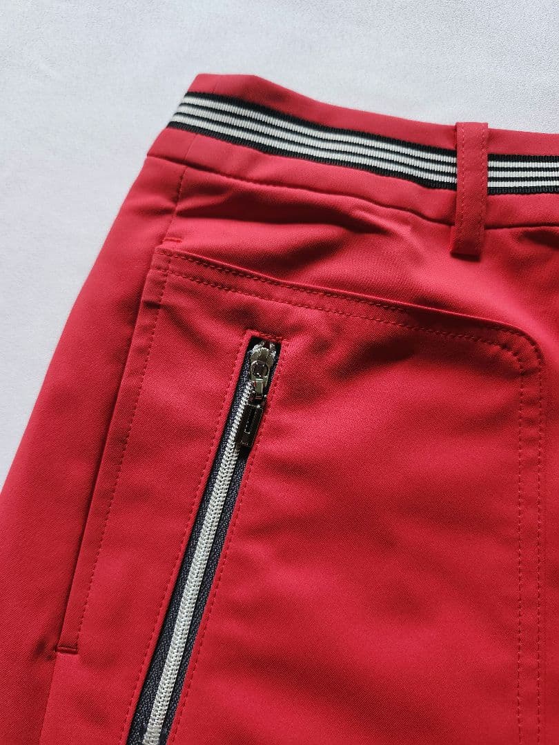 美品　LANVIN SPORT　ランバンゴルフ　ゴルフスカート　赤