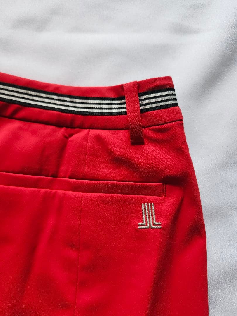 美品　LANVIN SPORT　ランバンゴルフ　ゴルフスカート　赤