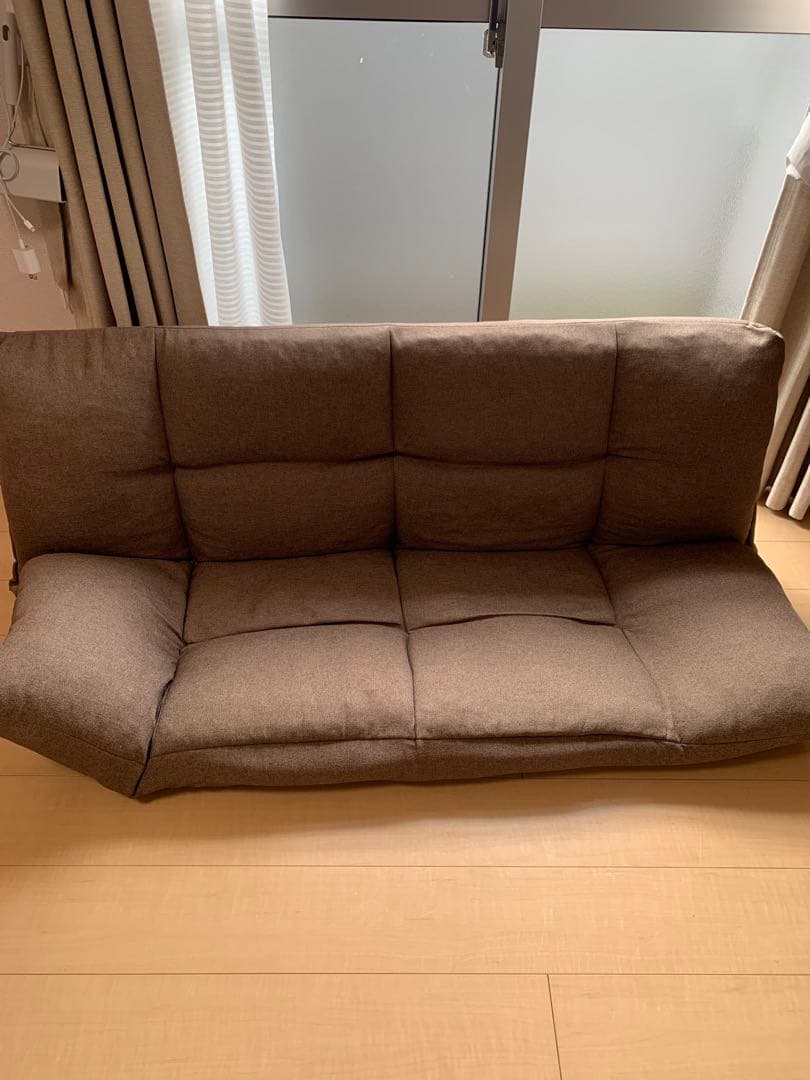 茶色　ソファ 140cm 角度調整可能