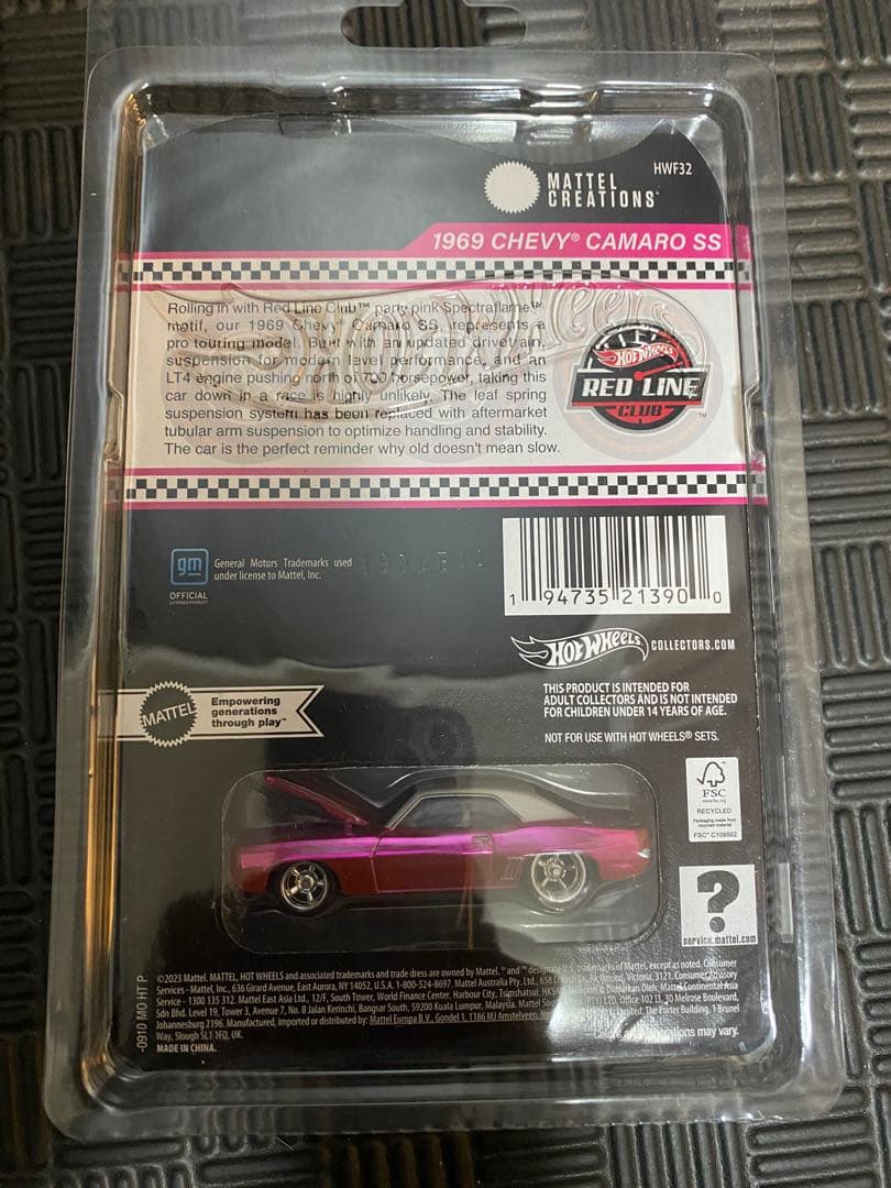 ミニカー HOT WHEELS RLC 1969 CHEVY CAMARO SS