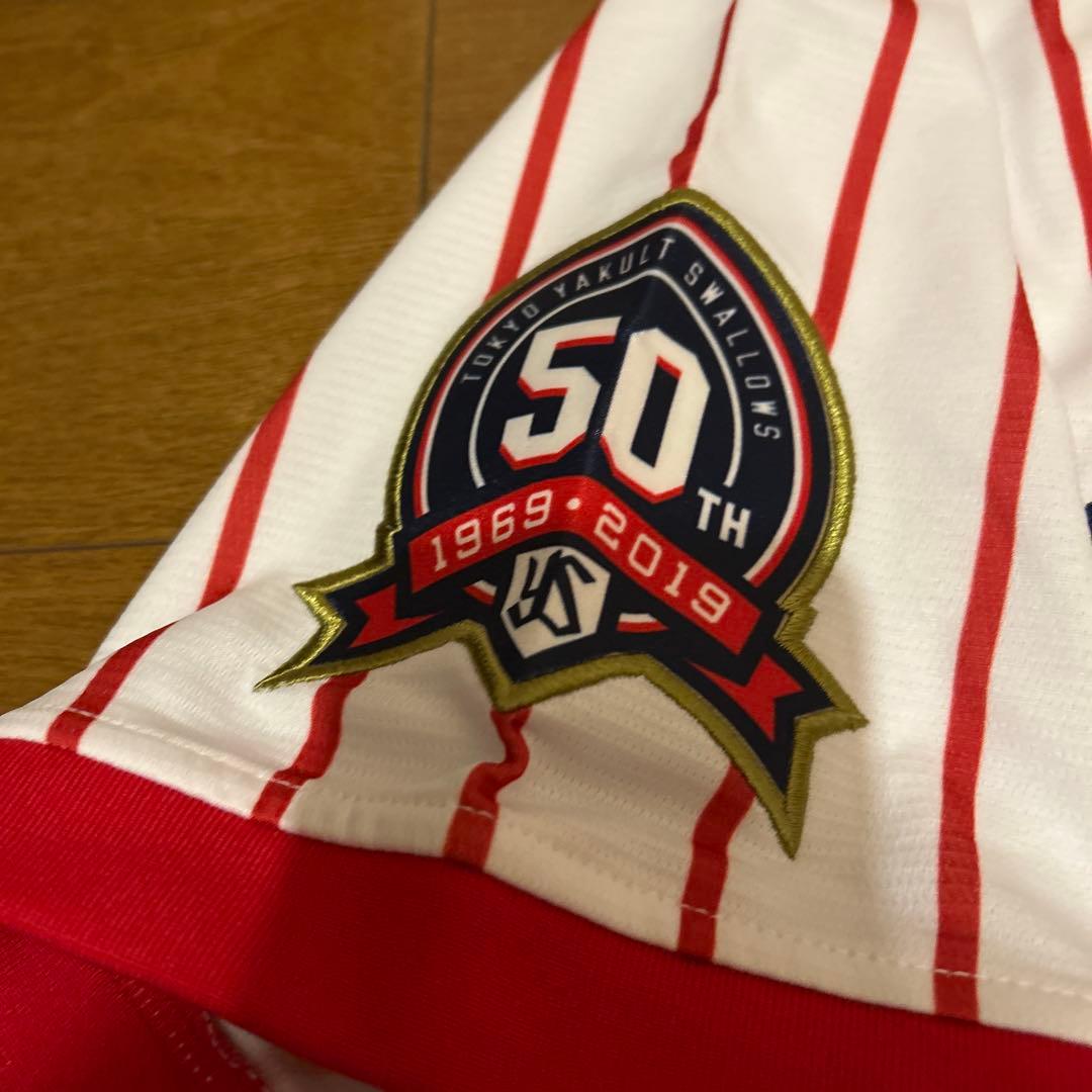 ヤクルト50周年復刻ユニフォーム　岩村#1