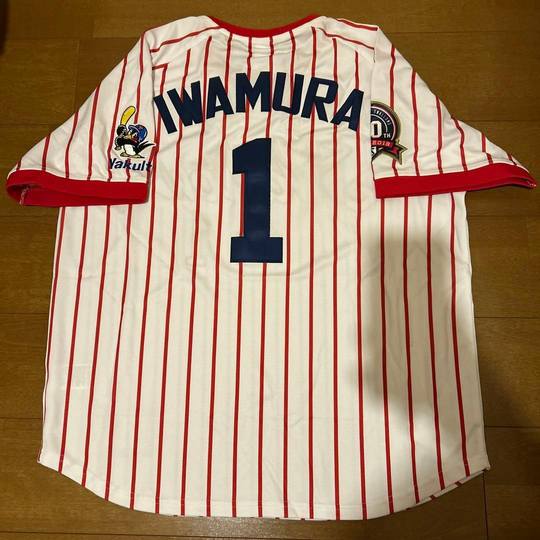 ヤクルト50周年復刻ユニフォーム　岩村#1