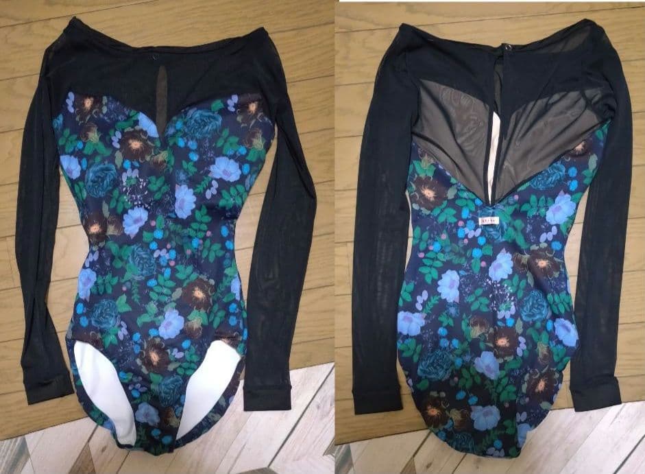 Stina レオタード Real me blue × black Mサイズ