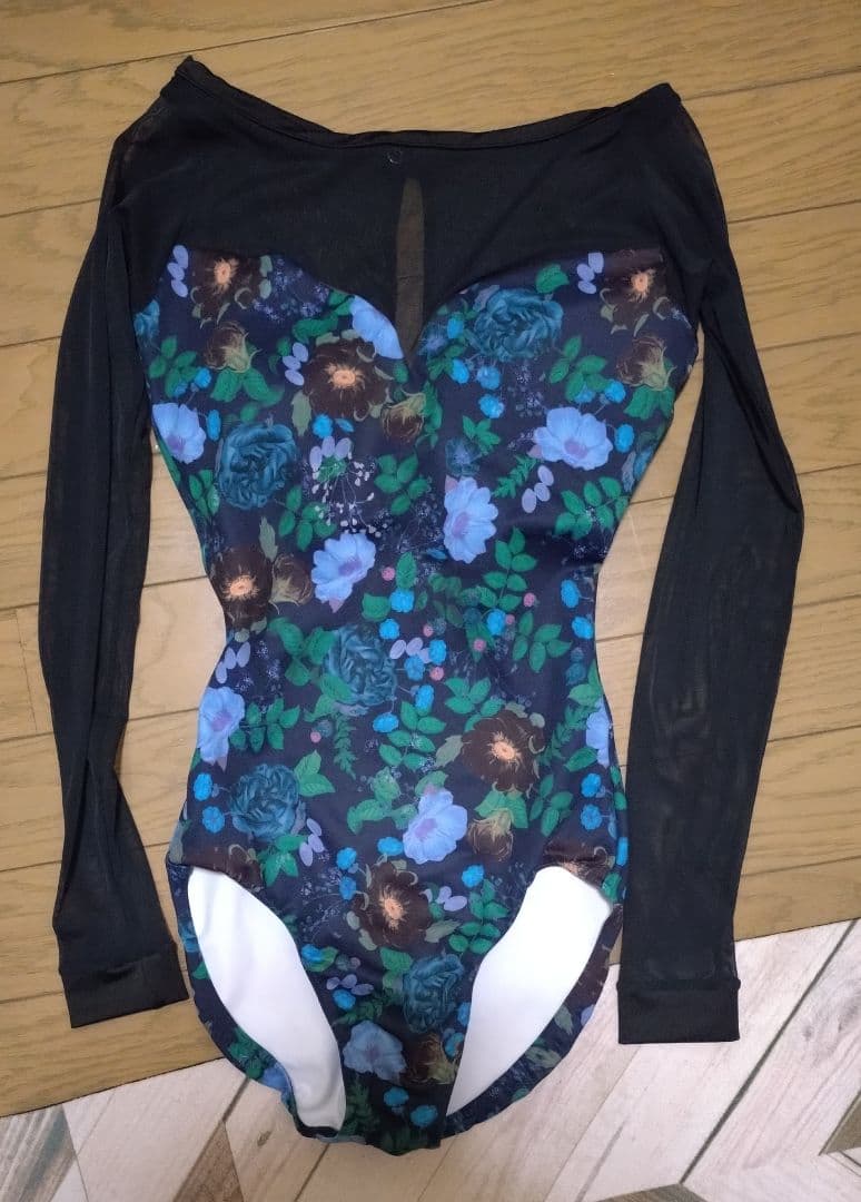 Stina レオタード Real me blue × black Mサイズ