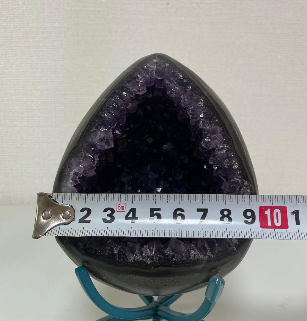 アメジストマネーボックス 笑口 ジオード 晶洞 幸運 魔除 浄化 開運 紫水晶