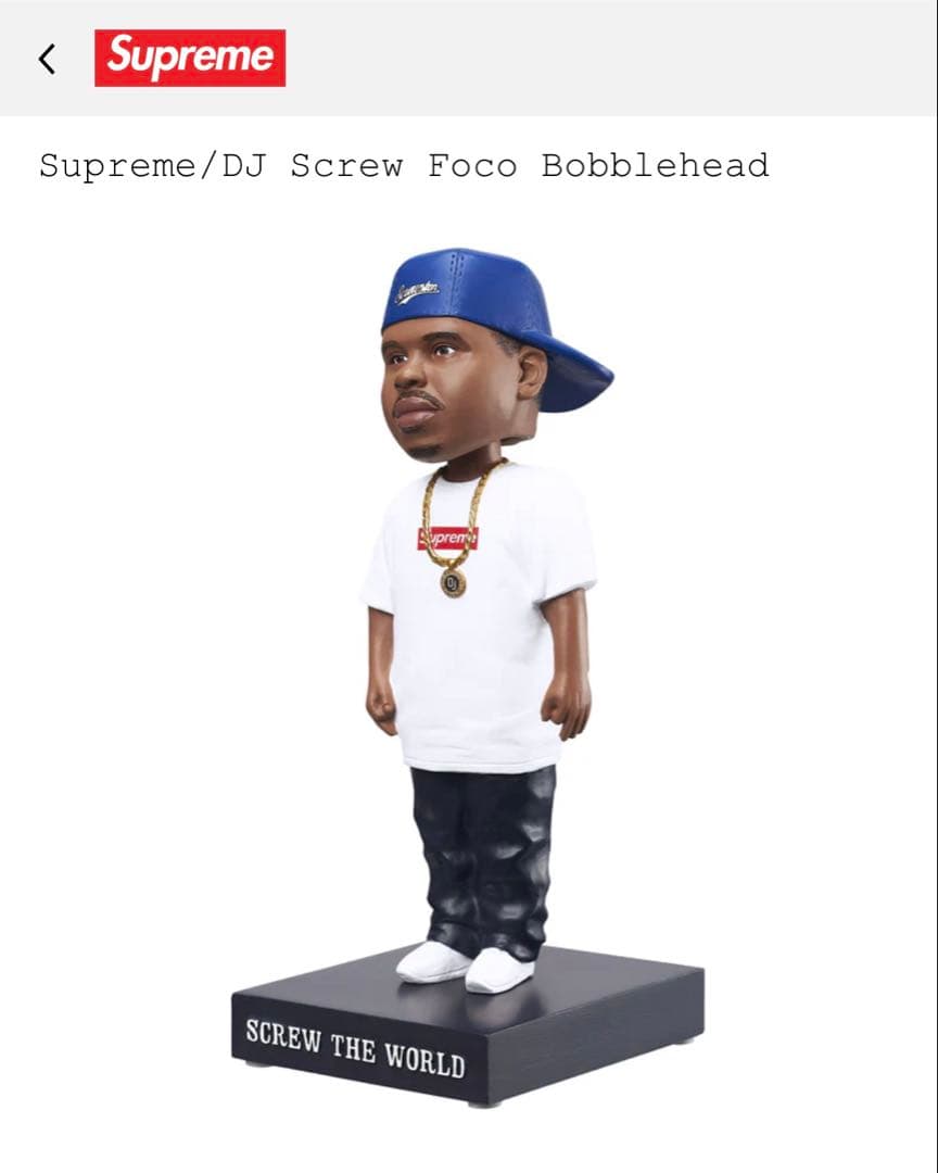 その他 Supreme DJ Screw Foco Bobblehead