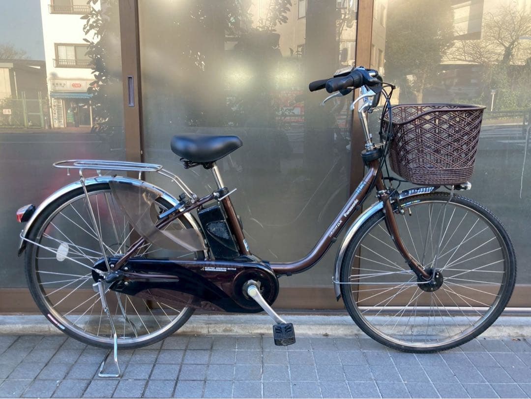 中古電動自転車 パナソニック ビビDX 26インチ ブラウン 横浜 №3735