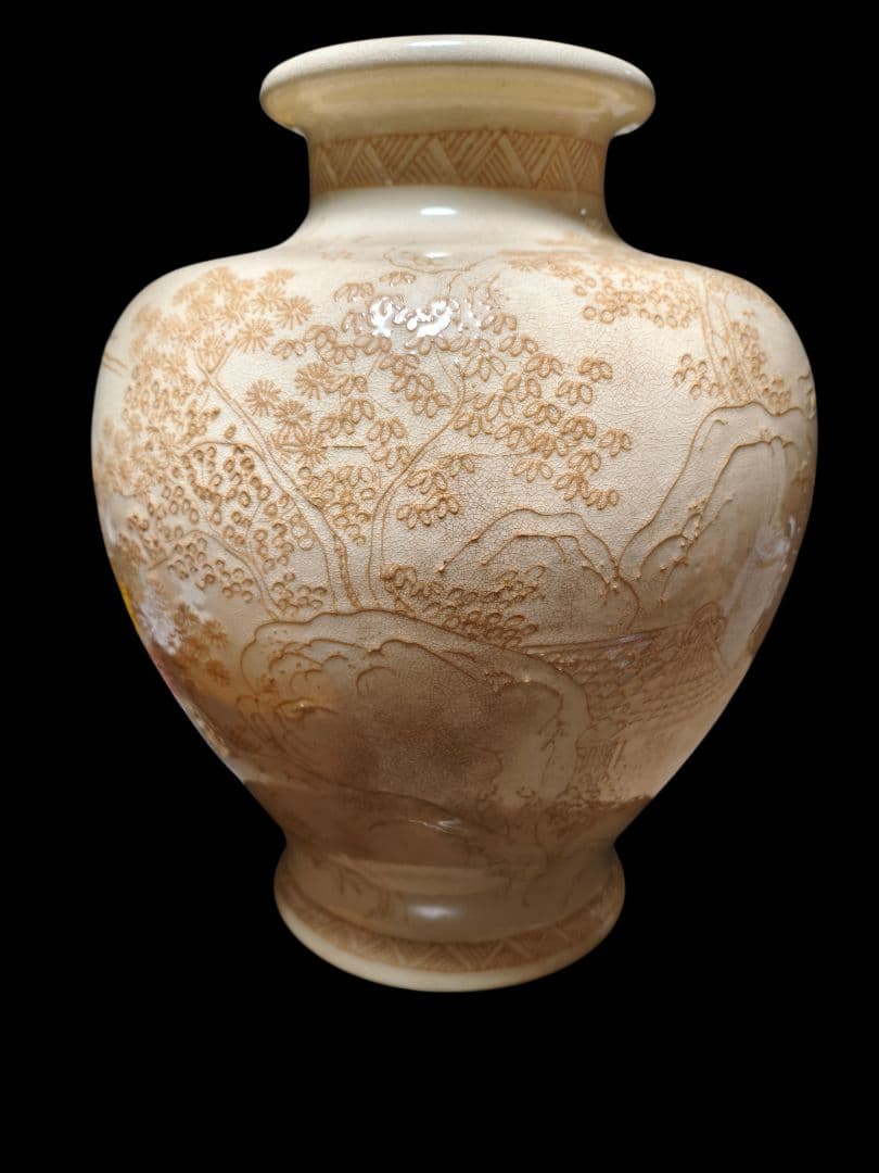 中国美術 山水楼閣文壺 花瓶 飾壺