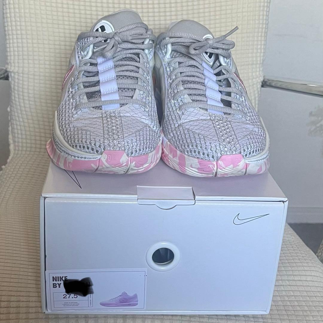 パ*イ様 Nike バスケットボールシューズ 27.5cm ホワイト/ピンク