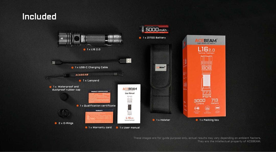 新品 Acebeam L16 2.0 Sft42r 2026モデル デザートタン