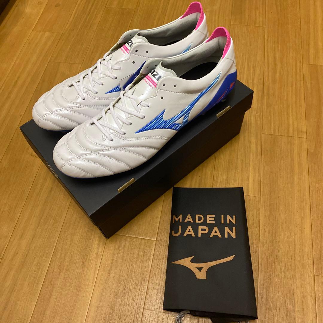 ミズノ モレリアネオIV JAPAN ホワイトパール×ターコイズ　29.5