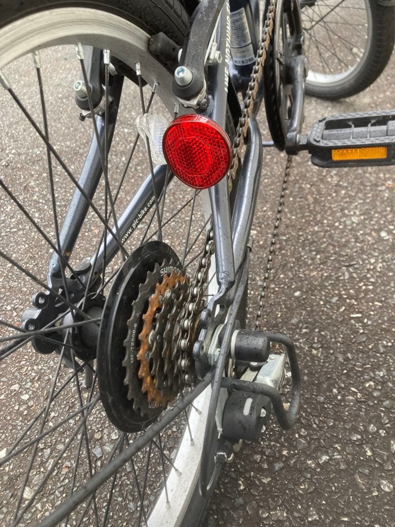 HUMMER 折りたたみ自転車 20インチ 6段変速 前カゴ付【直接受取可】