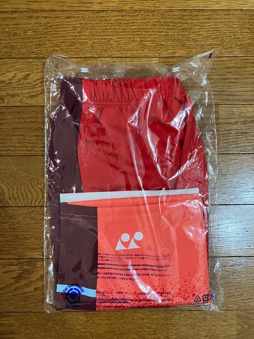 【新品未使用】 YONEX 日本代表モデルハーフパンツ コーラル Lサイズ
