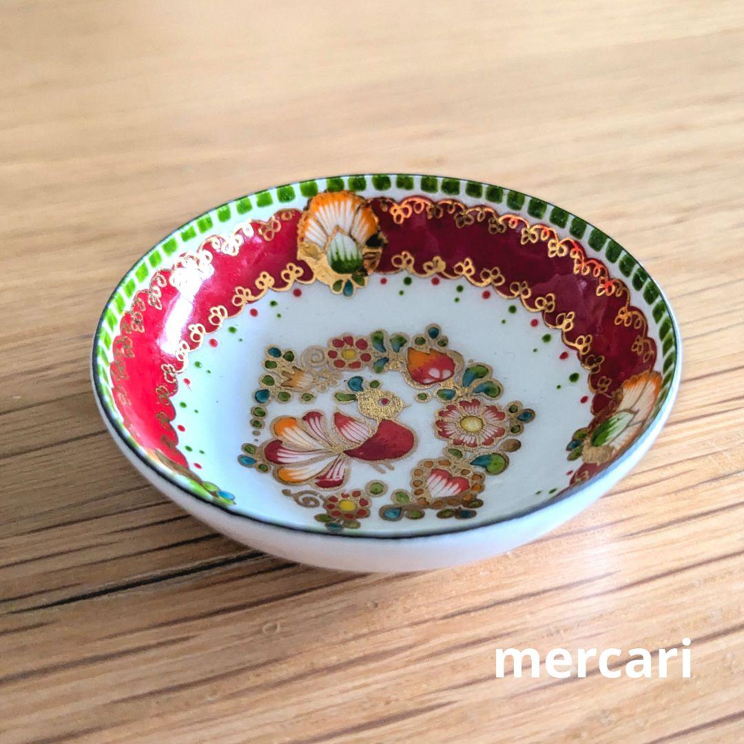 オーストリア　エナメル　琺瑯　小皿　Steinboech　ヴィンテージ　手彩色