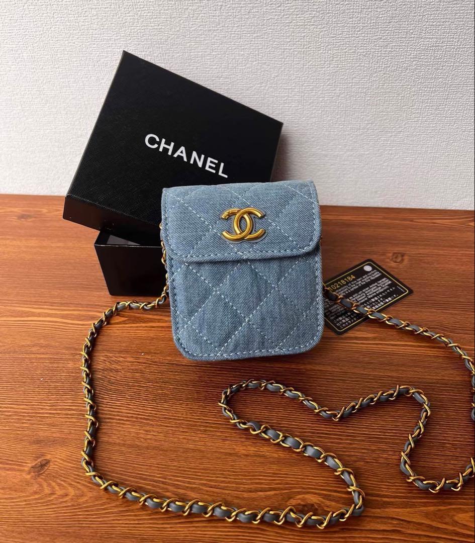 CHANEL ノベルティ キルティング ショルダーバッグ デニム　シャネル
