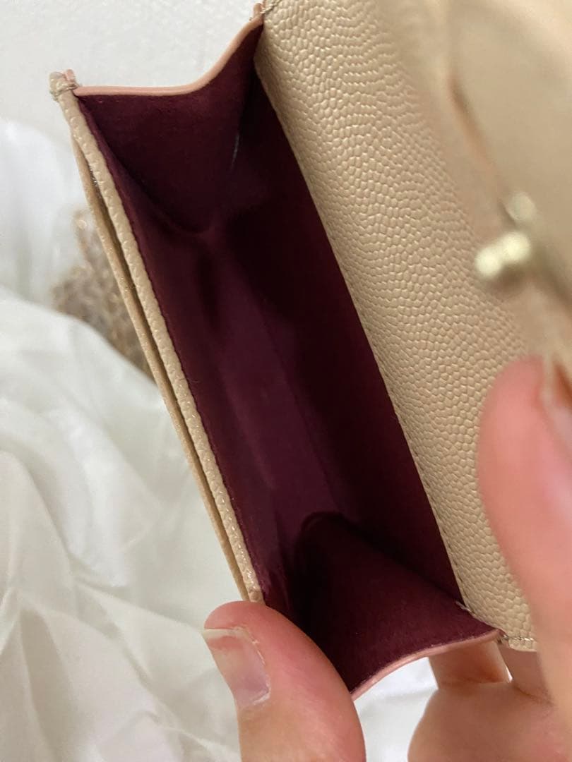 CHANELミニ財布ノベルティベージュ
