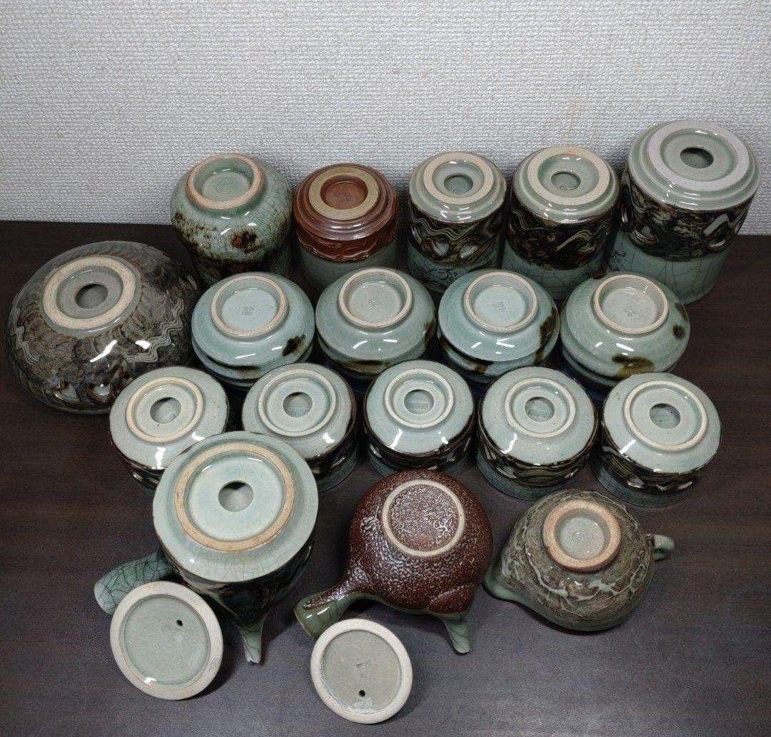 相馬焼 湯呑等 18点セット