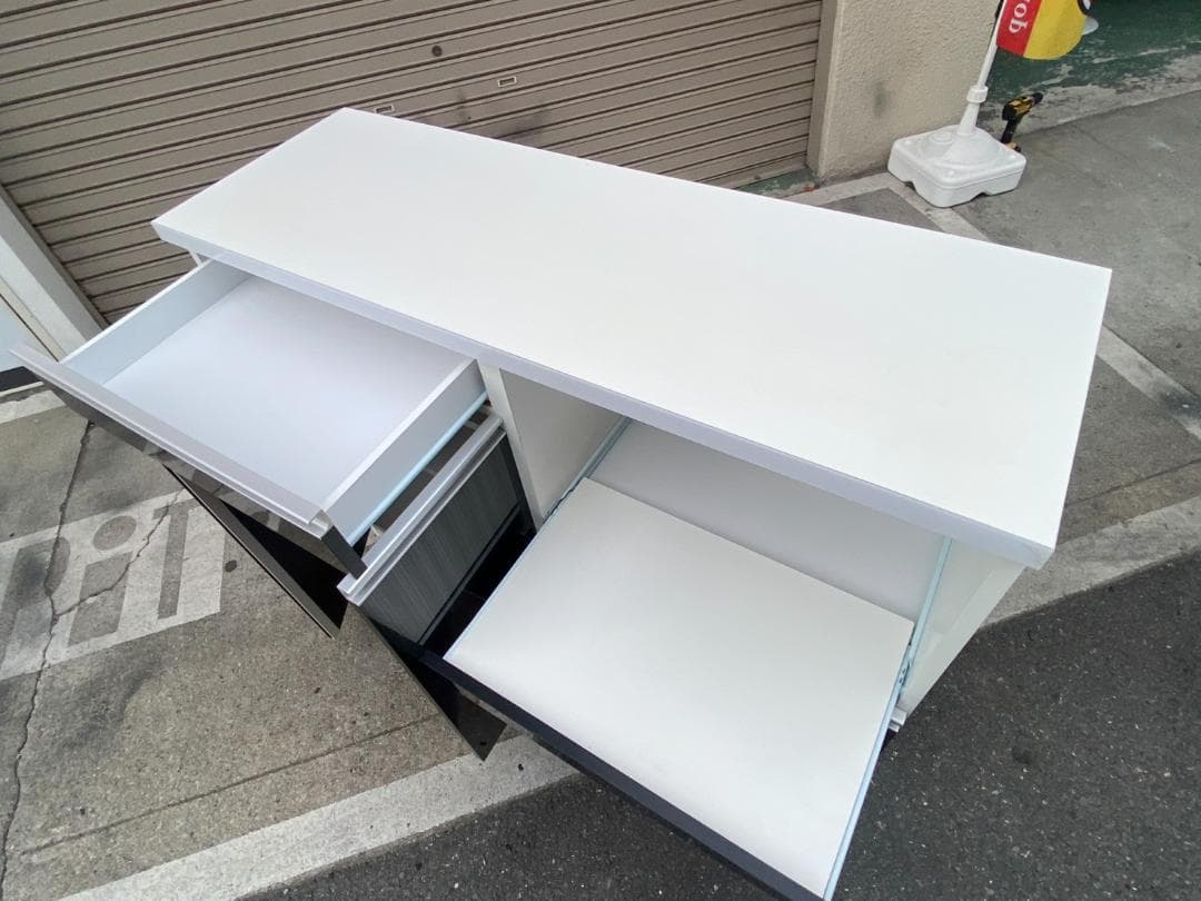 A810♦️キッチンカウンター 幅120 キャビネット レンジ台 収納 食器棚