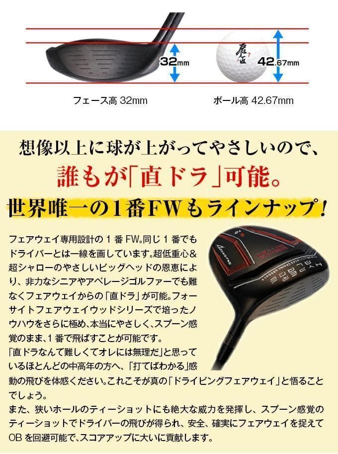【新品】高反発＆激飛び兵器！ ハイパーブレードFW 2本セット　ドラコン飛匠