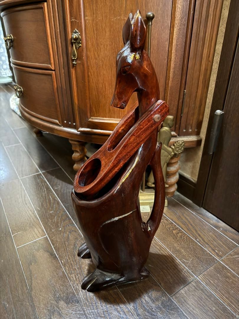 ワインボトルラック　カンガルー(茶)