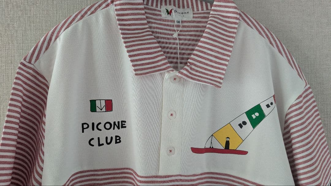 PICONE CLUB ストライプポロシャツ
