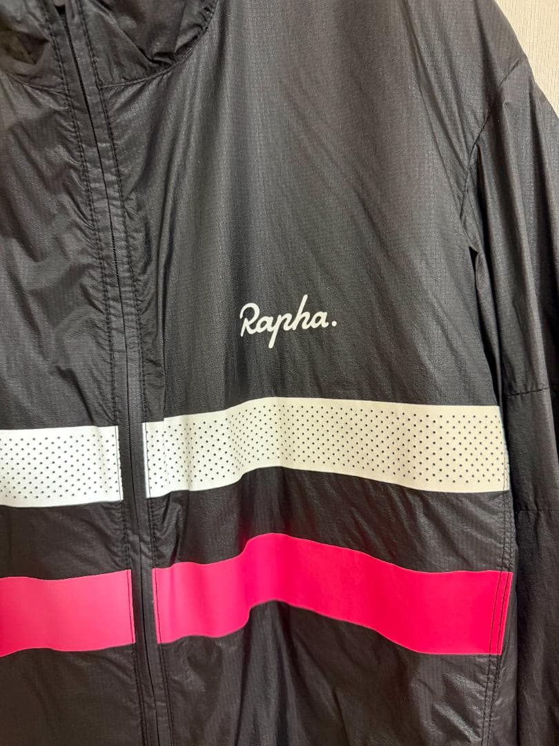 Rapha ウィンドジャケット L ブラック ピンク 穴あり