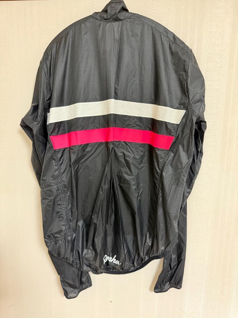 Rapha ウィンドジャケット L ブラック ピンク 穴あり