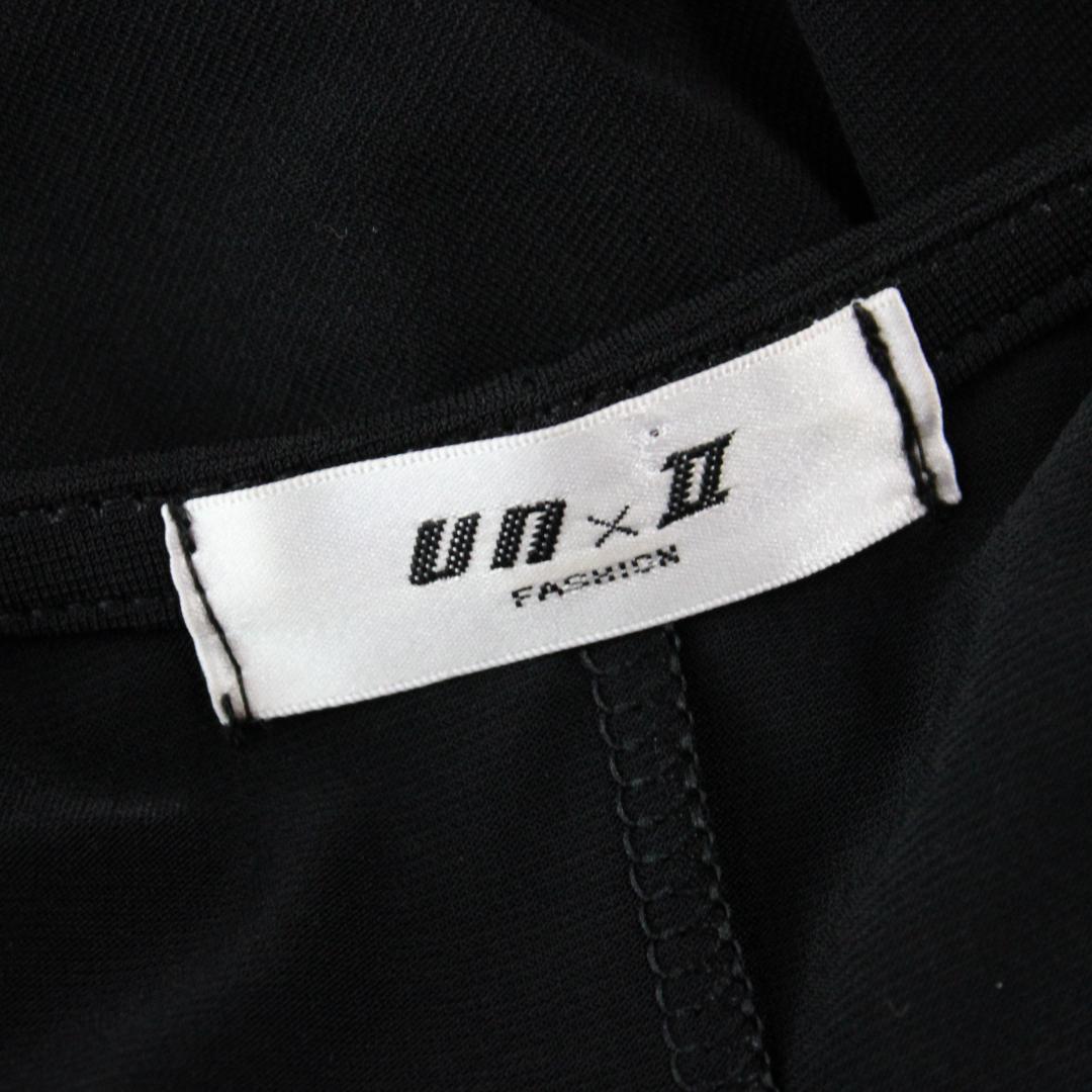 【美品 社交ダンス衣装】ワンピース ドレス un×Ⅱ 青 黒 花柄 かわいい